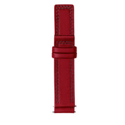 GV2 22mm Black Stitched Red Leather Strap