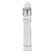 GV2 18mm White Quilted Leather Strap Stainless Steel Buckle