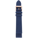 GV2 18mm Blue Handmade Italian Suede Strap Rose Gold Buckle