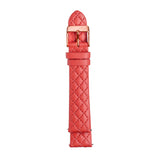 GV2 18mm Red Quilted Leather Strap Rose Gold Buckle