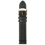 GV2 18mm Black Stingray Strap Yellow Gold Buckle