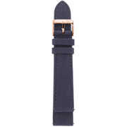 GV2 18mm Navy Blue Handmade Italian Suede Leather Strap Rose Gold Buckle