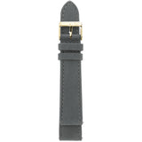 GV2 18mm Grey Handmade Italian Suede Strap Yellow Gold Buckle