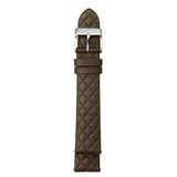 GV2 18mm Dark Brown Quilted Strap Stainless steel Buckle