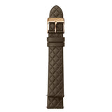 GV2 18mm Dark Brown Quilted Strap Rose Gold Buckle