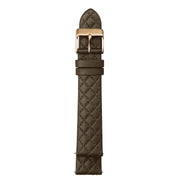 GV2 18mm Dark Brown Quilted Strap Rose Gold Buckle