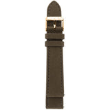 GV2 18mm Dark Brown Handmade Italian Suede Strap Rose Gold Buckle