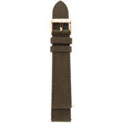 GV2 18mm Dark Brown Handmade Italian Suede Strap Rose Gold Buckle