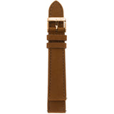 GV2 18mm Hazelnut Brown Handmade Italian Suede Strap Rose Gold Buckle